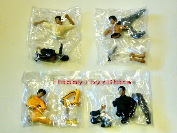   4pcs of bruce lee capsule toys figure size approx 10cm height figure 3