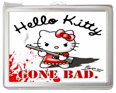 Hello Kitty #E37 Card Holder Money Case with Lighter  