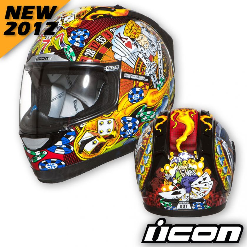 ICON NEW 2012 Alliance Lucky Lid Motorcycle Street Helmet Black 3XL 