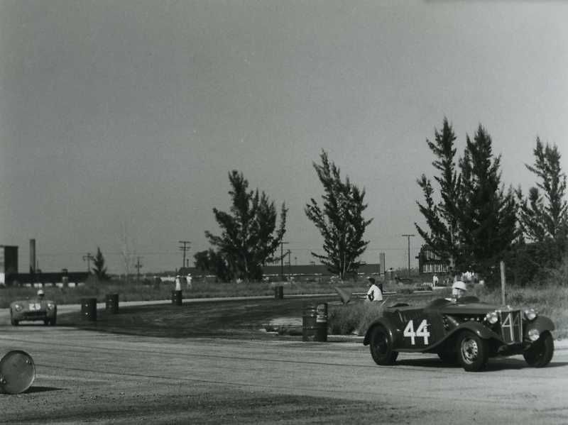 Sebring 12 Hr MG TD plus OSCA 1954 Race Racing Photo  