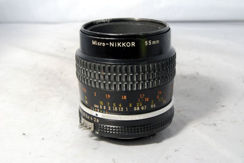 Nikon 55mm f2.8 lens micro Nikkor Ai S macro 12 manual focus 
