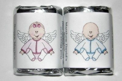 60 BAPTISM CHRISTENING CANDY WRAPPERS PARTY FAVORS  