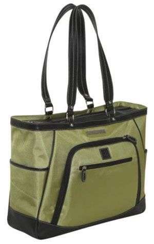   & Mayfield Sellwood 17.3 Womens Laptop Tote Briefcase Nylon Green