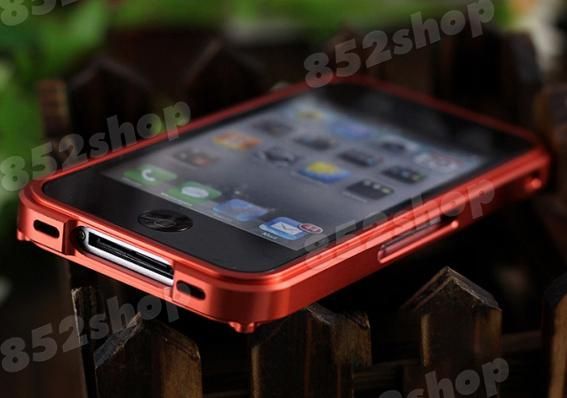 New Red Blade Metal Aluminum Bumper Case For iPhone 4 4G 4S  