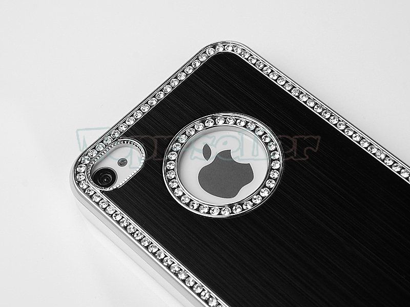 Luxury Bling Diamond Rhinestone Aluminium Case Cover For iPhone 4S 4G 