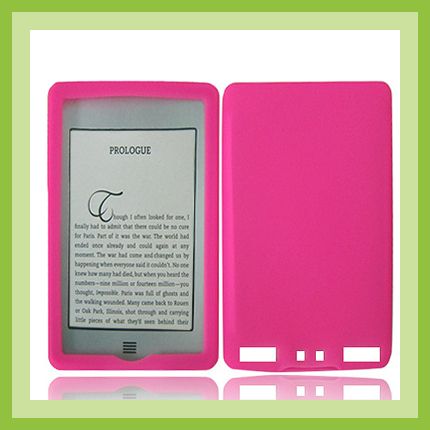   Silicon Case Cover FULL Protection for  Kindle Touch Hot Pink