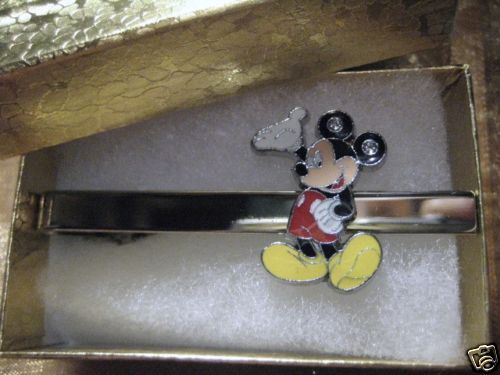 MICKEY MOUSE TIE CLIPS CLASP NECKTIES MENS JEWELRY PIN  