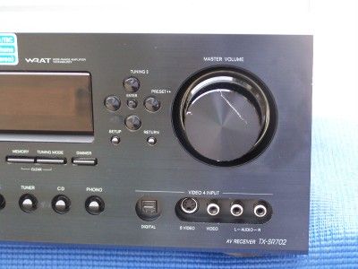 Awesome Onkyo THX Select 7.1 Channel Home Theater Receiver TX SR702 