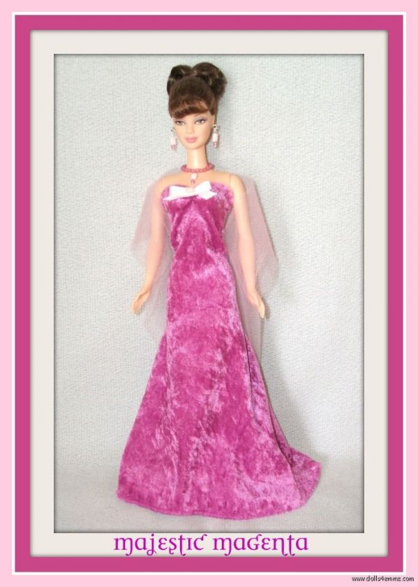 barbie and friends dolls majestic magenta custom 4 piece ensemble