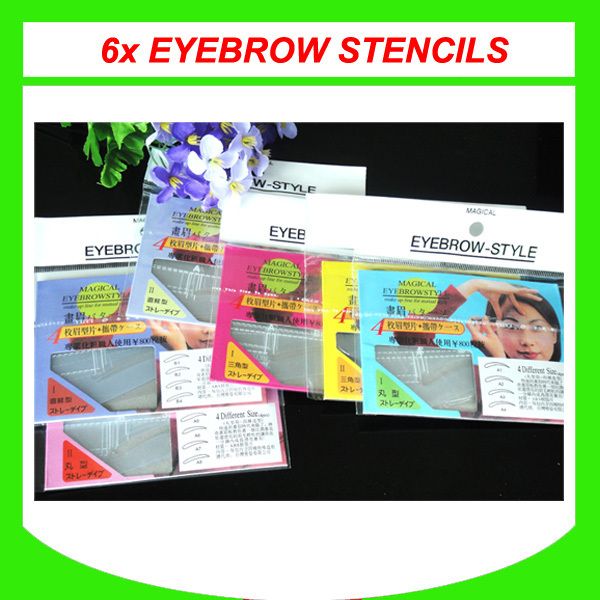 24pcs Eyebrow stencil tool makeup styles eyebrow shaper  