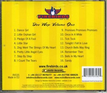 Firebirds Doo Wop CD   Vol 1 NEW/SEALED 16 Tracks  