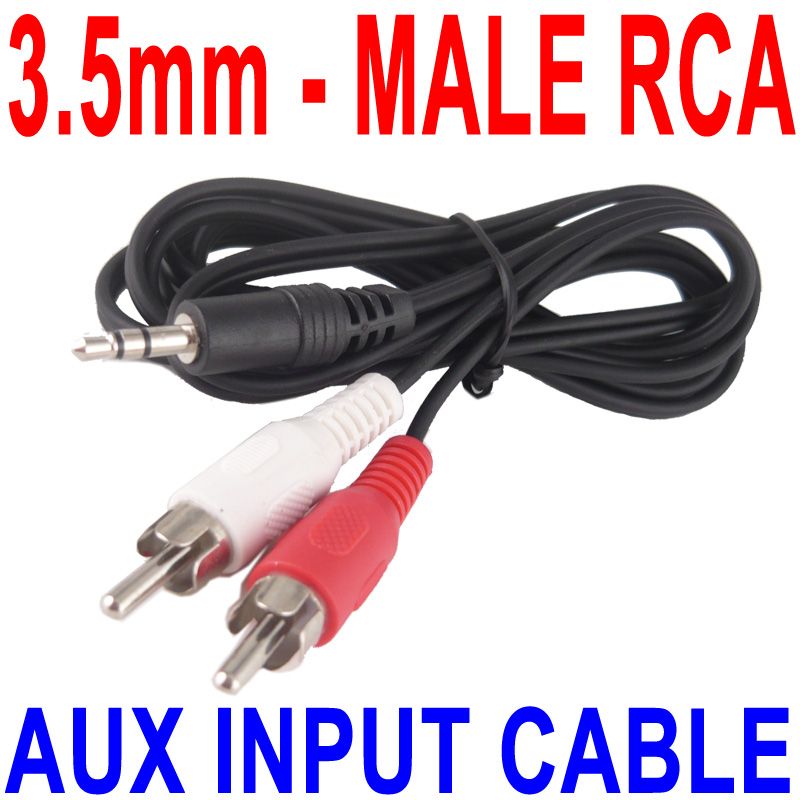 RCA Y CABLE IPOD iPhone 3.5MM STEREO TO RCA  PC 5 FT  