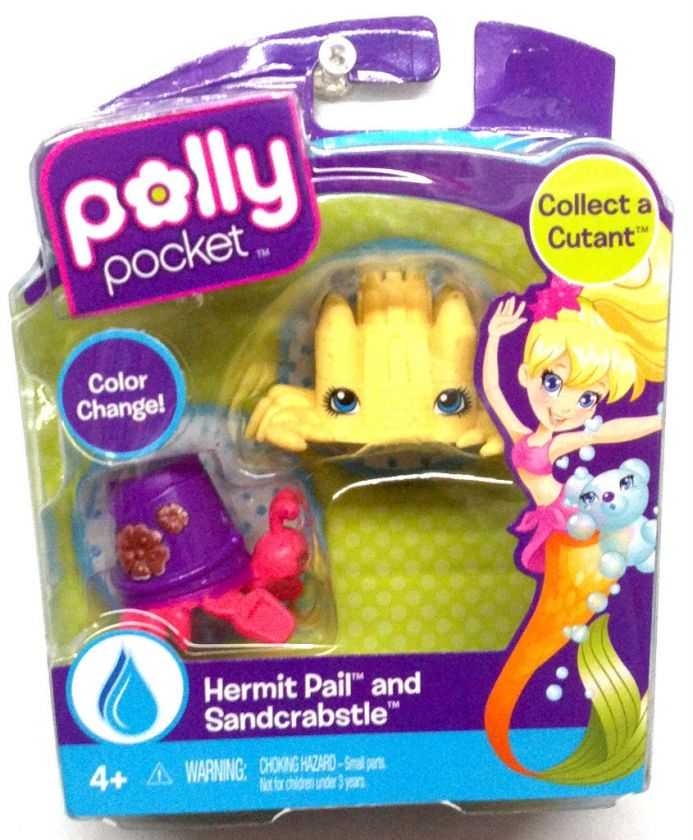 POLLY POCKET   COLLECT A CUTANT   HERMIT PAIL & SANDCRABSTLE   COLOR 